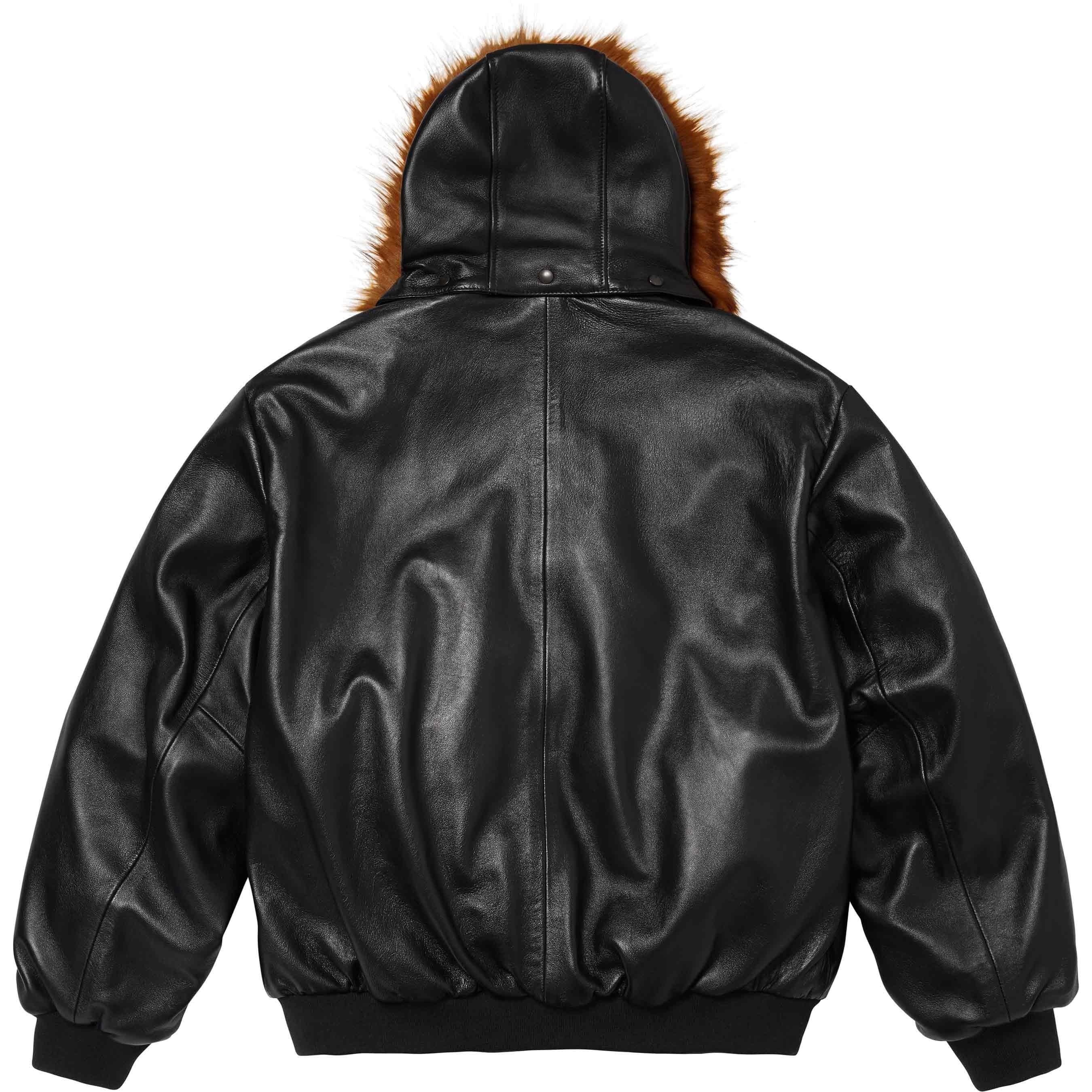 Supreme®/Schott® Hooded Leather Bomber Jacket view 8